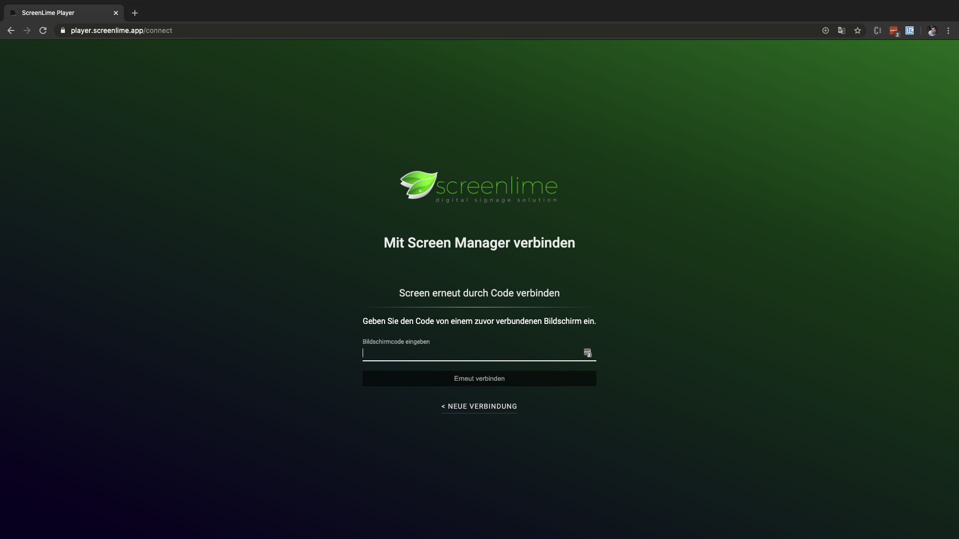 Player mit screen manager erneut verbinden mit uuid screen code